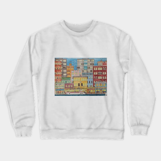 CesarVille River Waterfront Scene Crewneck Sweatshirt by Mark's Garden Cards